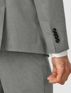 Essential Blazer Regular Dark Grey Melange
