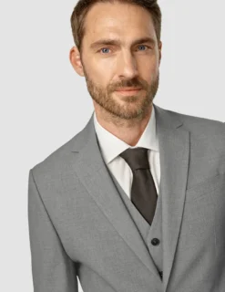 Essential Blazer Regular Dark Grey Melange