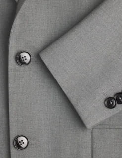 Essential Blazer Regular Dark Grey Melange