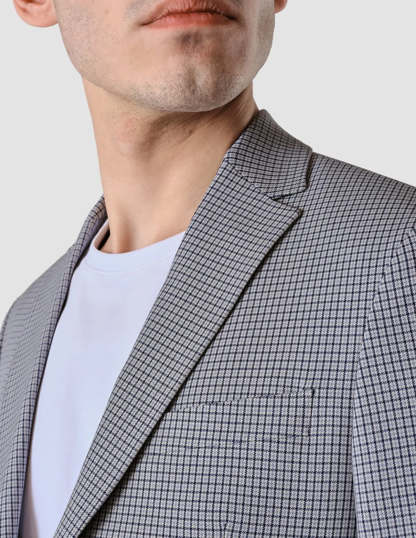 Essential Blazer Regular Duo Check Blue