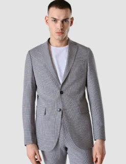 Essential Blazer Regular Duo Check Blue