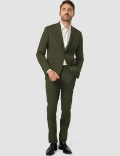 Essential Blazer Regular Moss Green Pinstripe
