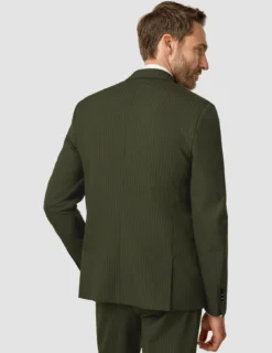 Essential Blazer Regular Moss Green Pinstripe
