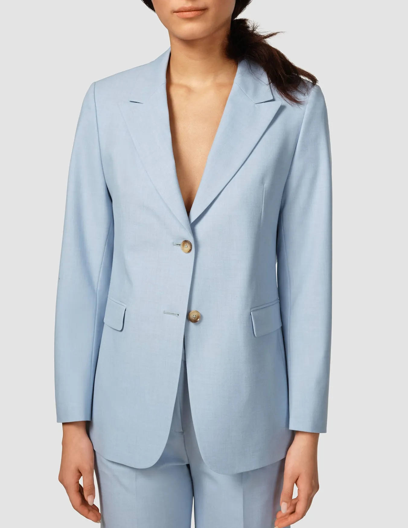 Essential Blazer Sky Blue Melange