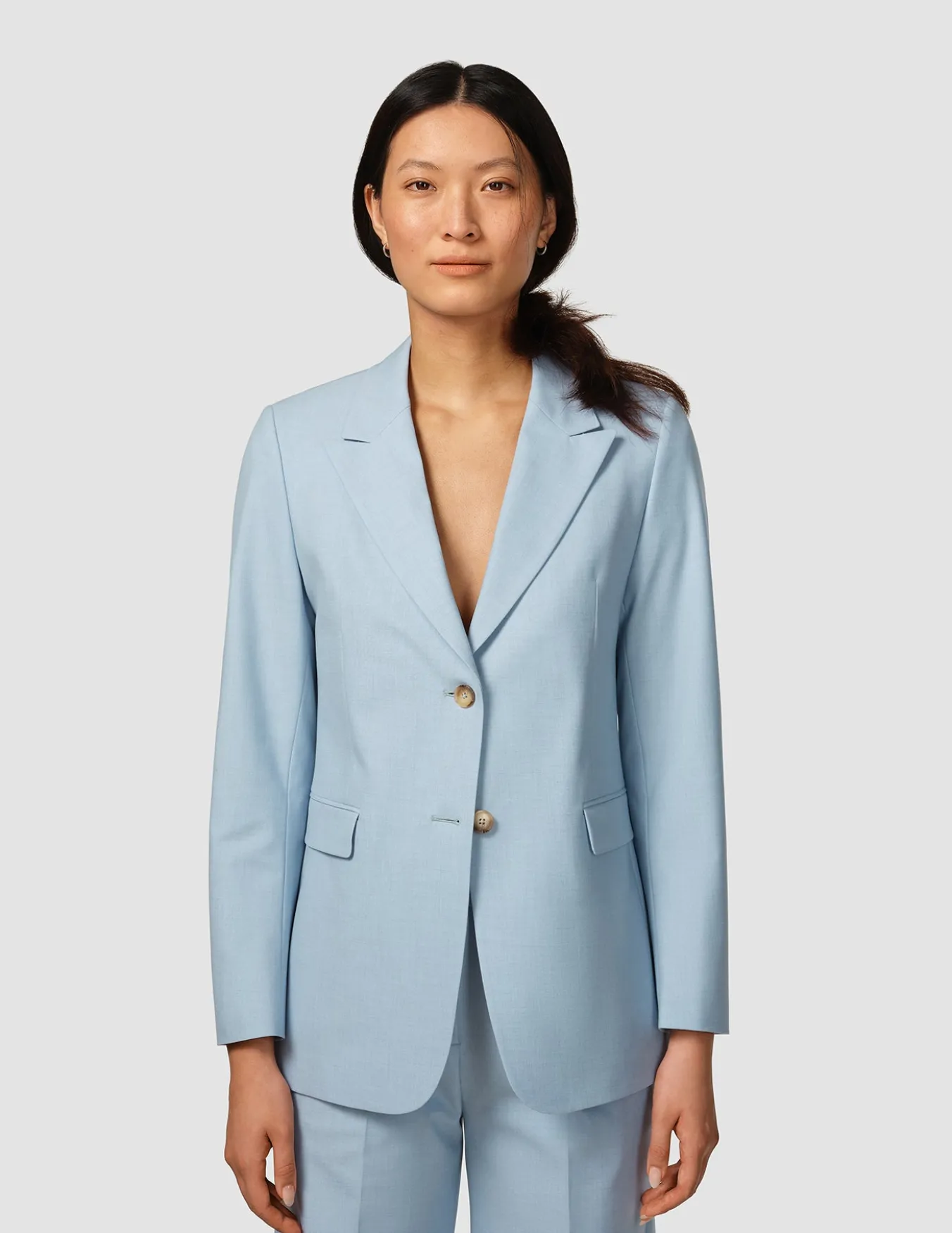 Essential Blazer Sky Blue Melange