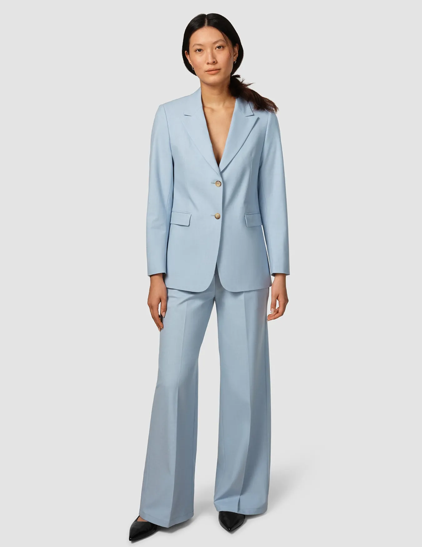 Essential Blazer Sky Blue Melange