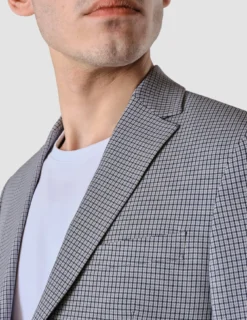 Essential Blazer Slim Duo Check Blue