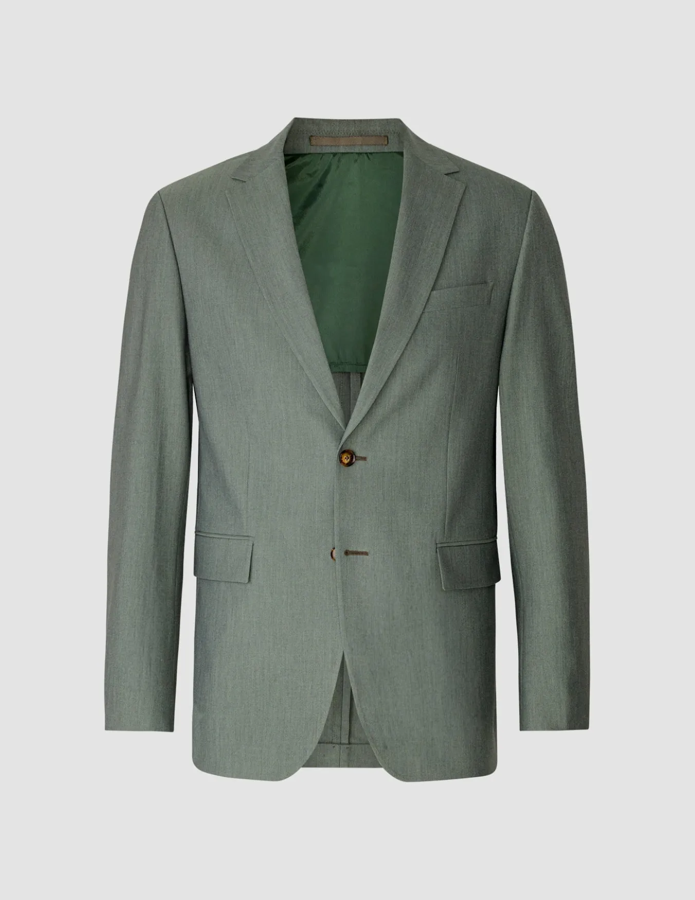 Essential Blazer Slim Green Melange