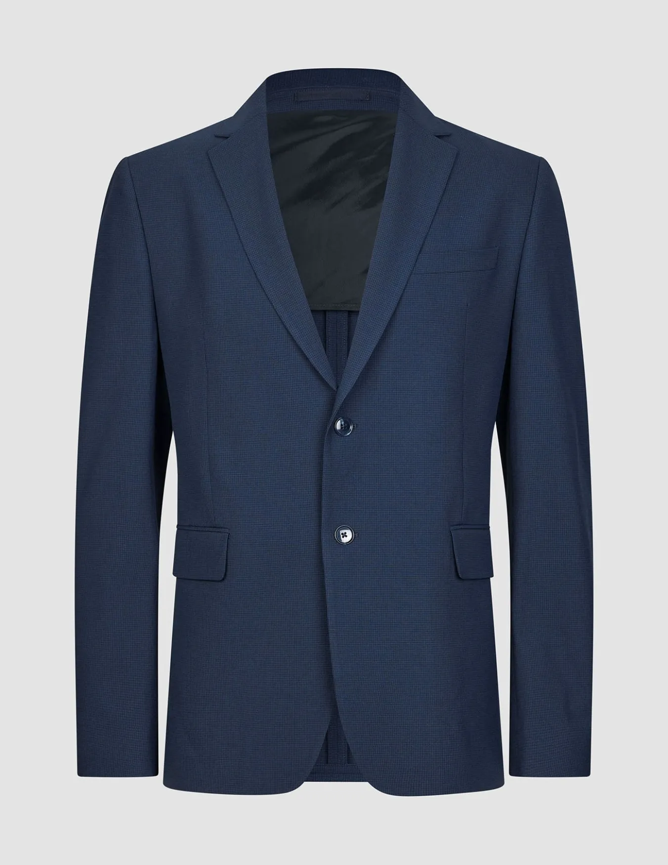 Essential Blazer Slim Navy Checks