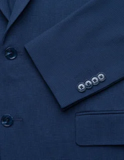 Essential Blazer Slim Navy Checks