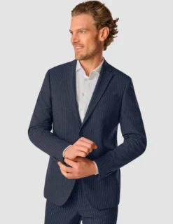 Essential Blazer Slim Navy Pinstripe