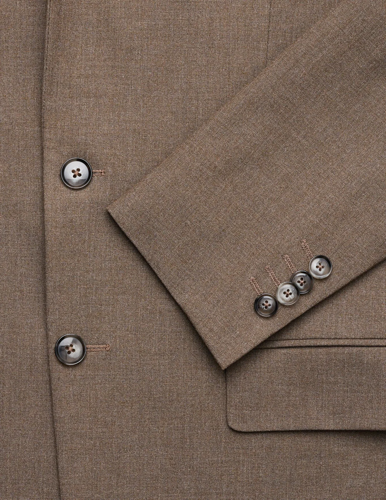 Essential Blazer Slim Saddle Brown Melange