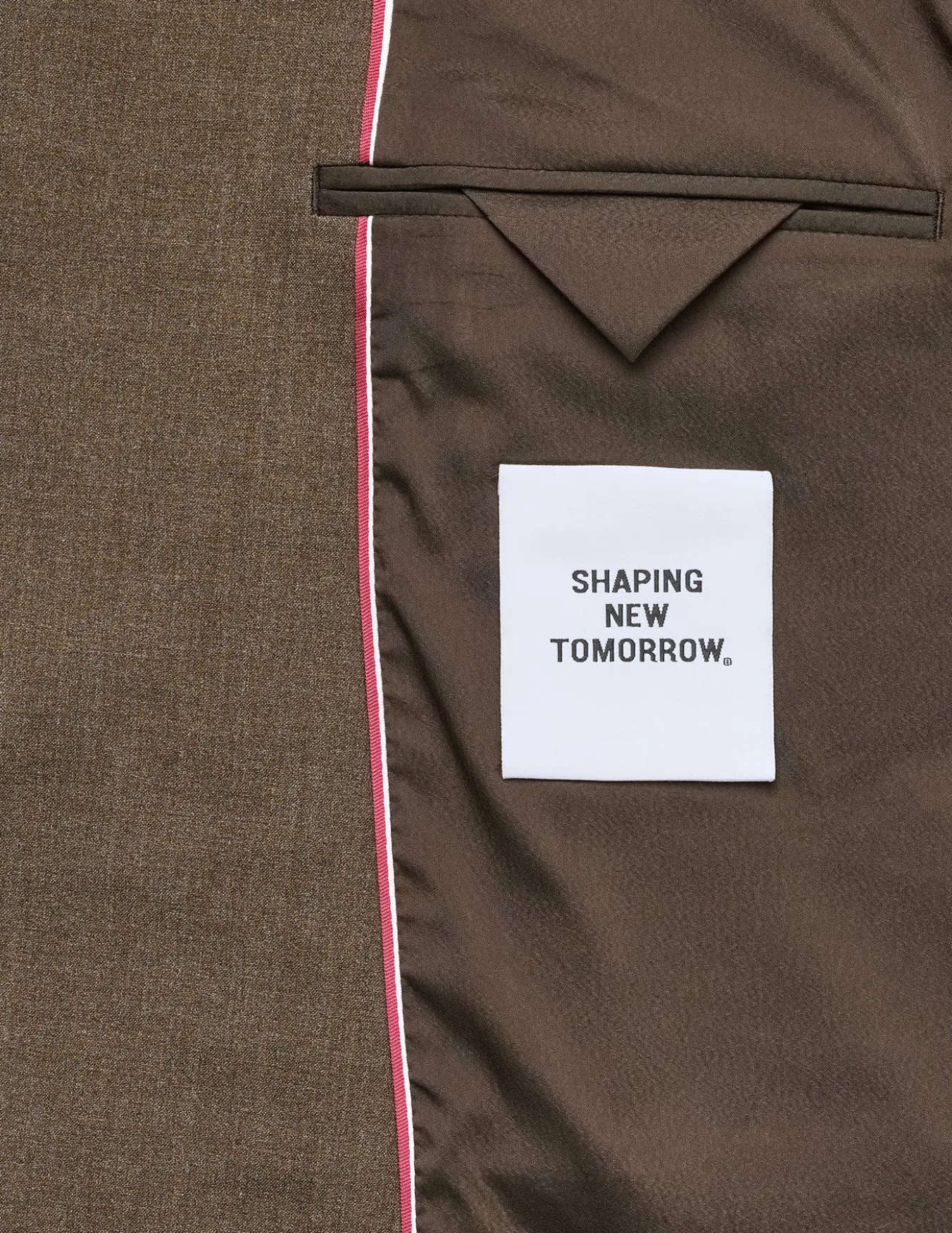Essential Blazer Slim Saddle Brown Melange