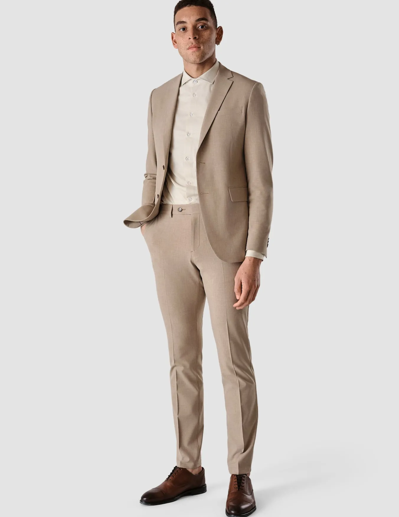 Essential Blazer Slim Sand Grain