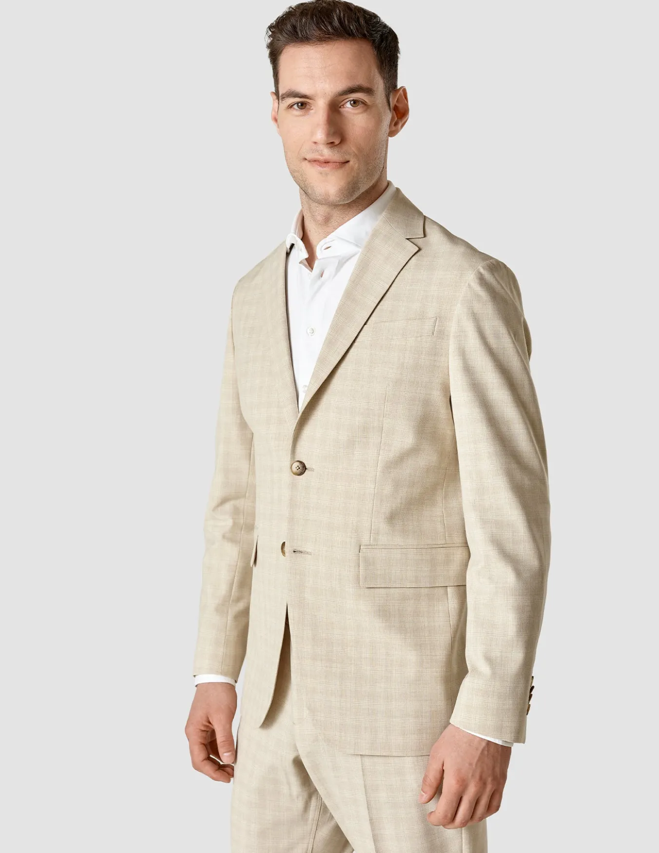 Essential Easy Blazer Slim Warm Sand