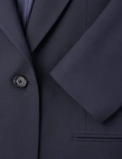 Essential Fitted Blazer Midnight Blue