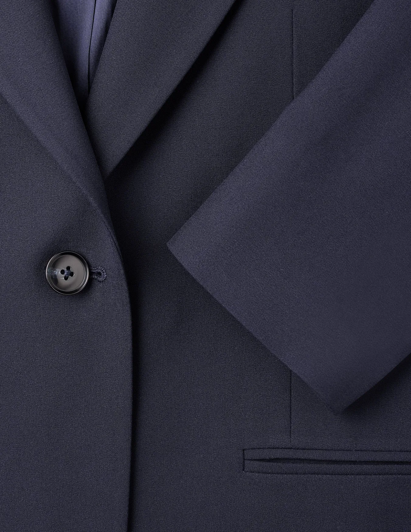 Essential Fitted Blazer Midnight Blue