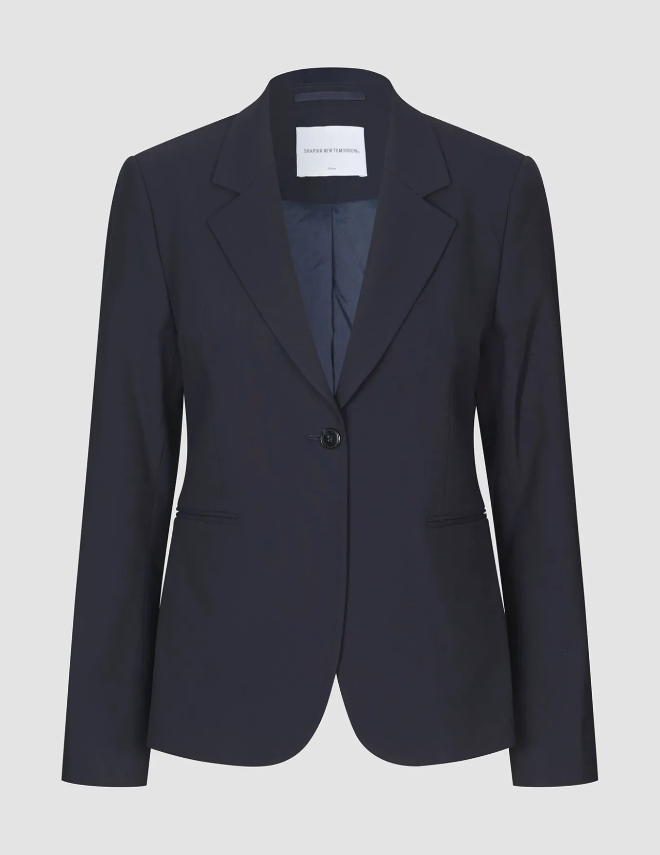 Essential Fitted Blazer Midnight Blue