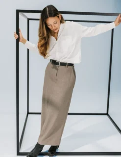 Essential Maxi Skirt Latte