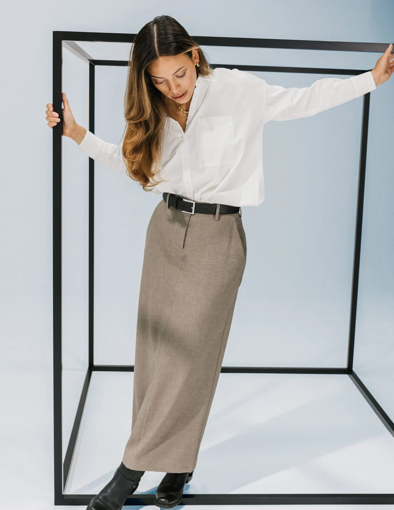 Essential Maxi Skirt Latte