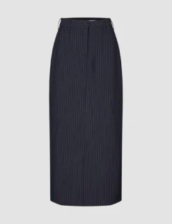 Essential Maxi Skirt Navy Pinstripe