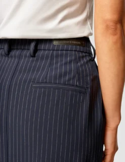 Essential Maxi Skirt Navy Pinstripe
