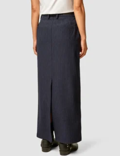 Essential Maxi Skirt Navy Pinstripe