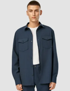 Essential Overshirt Navy Melange