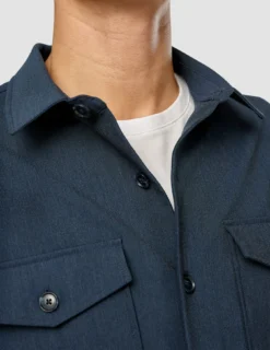 Essential Overshirt Navy Melange