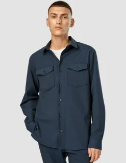 Essential Overshirt Navy Melange