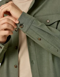 Essential Overshirt Nightfall Green Melange