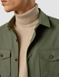 Essential Overshirt Nightfall Green Melange