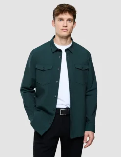 Essential Overshirt Pine Green