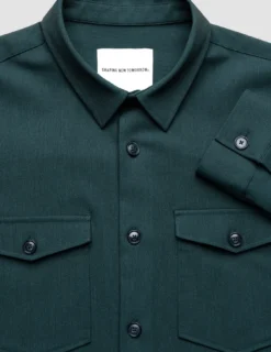 Essential Overshirt Pine Green