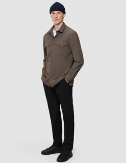 Essential Overshirt Saddle Brown Melange