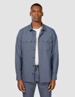 Essential Overshirt Storm Blue Melange