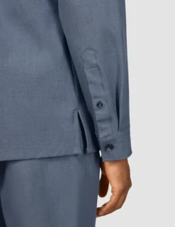 Essential Overshirt Storm Blue Melange