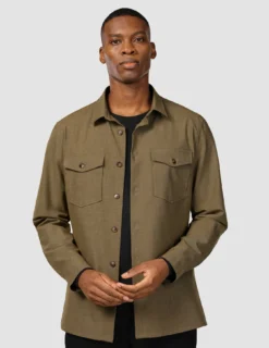 Essential Overshirt Vintage Brown Melange