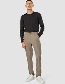 Essential Pants Regular Dark Beige Melange