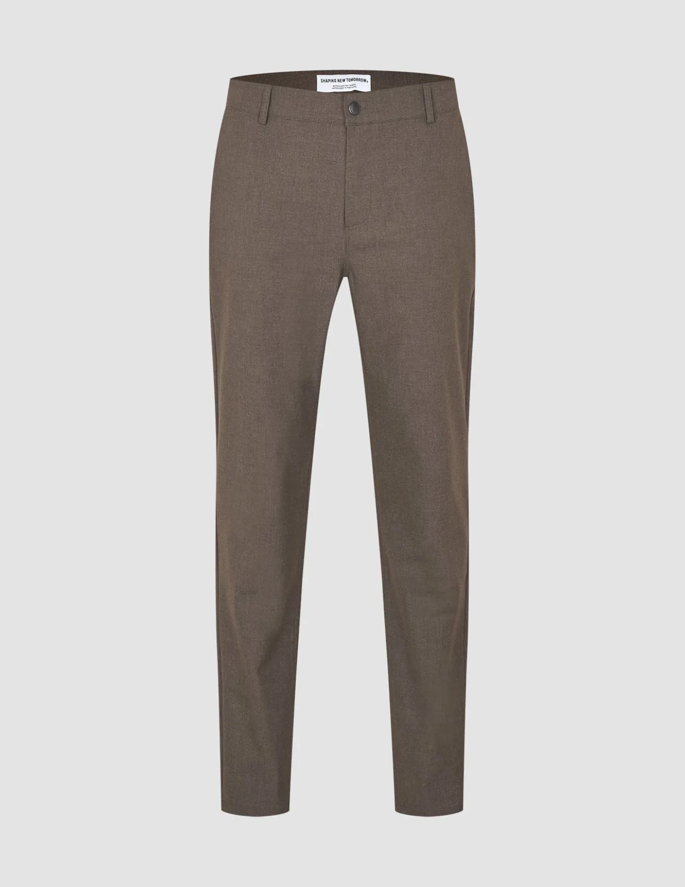 Essential Pants Regular Saddle Brown Melange