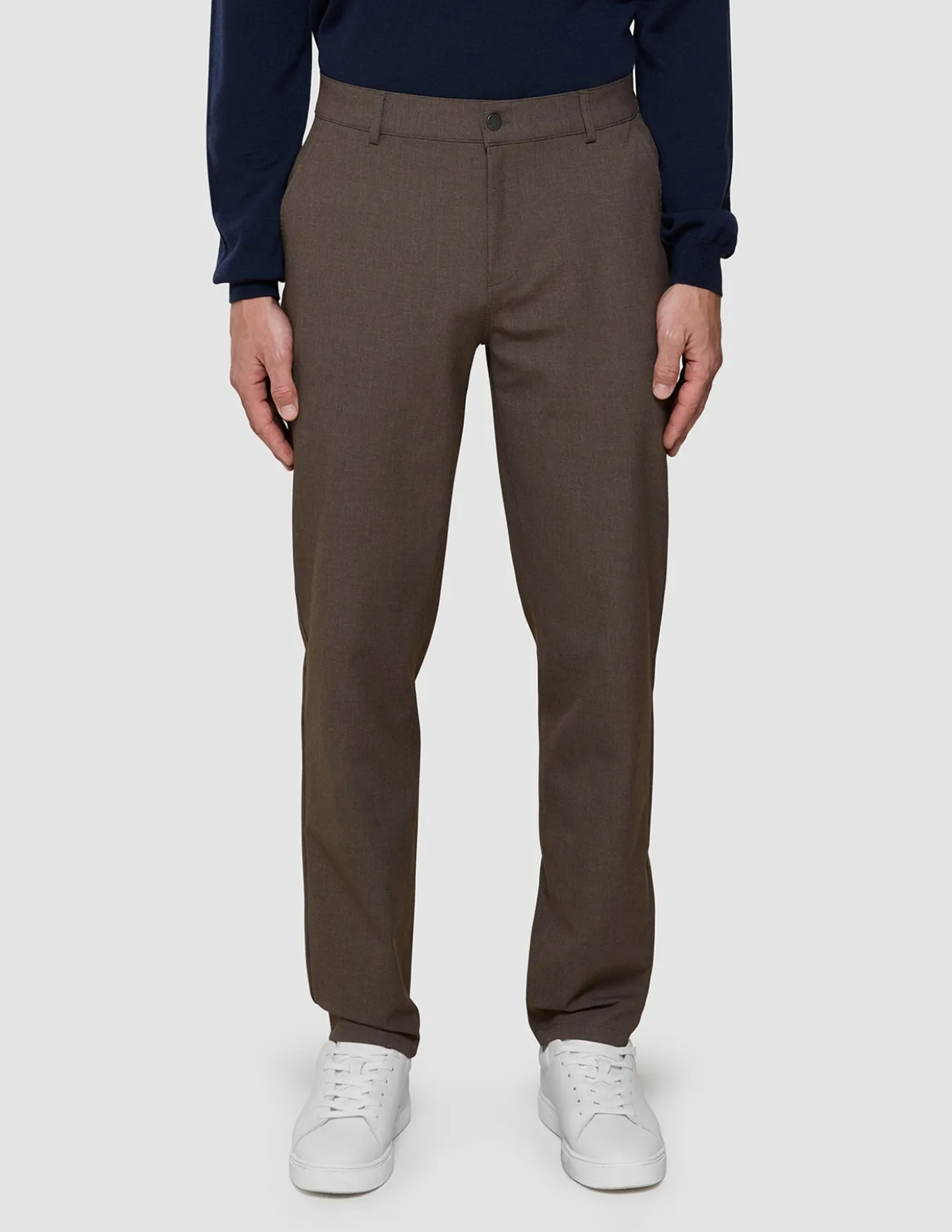 Essential Pants Regular Saddle Brown Melange