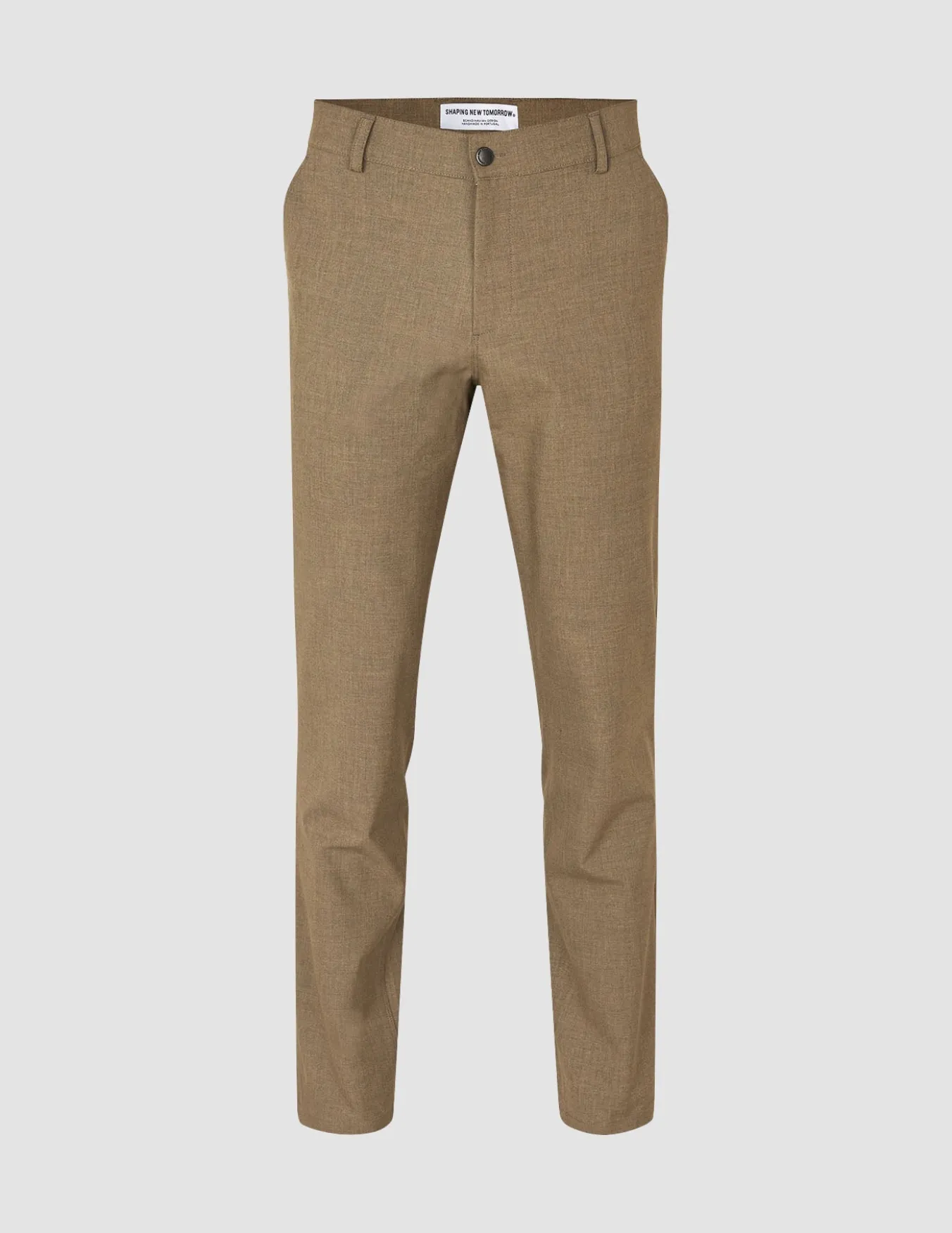 Essential Pants Regular Vintage Brown Melange