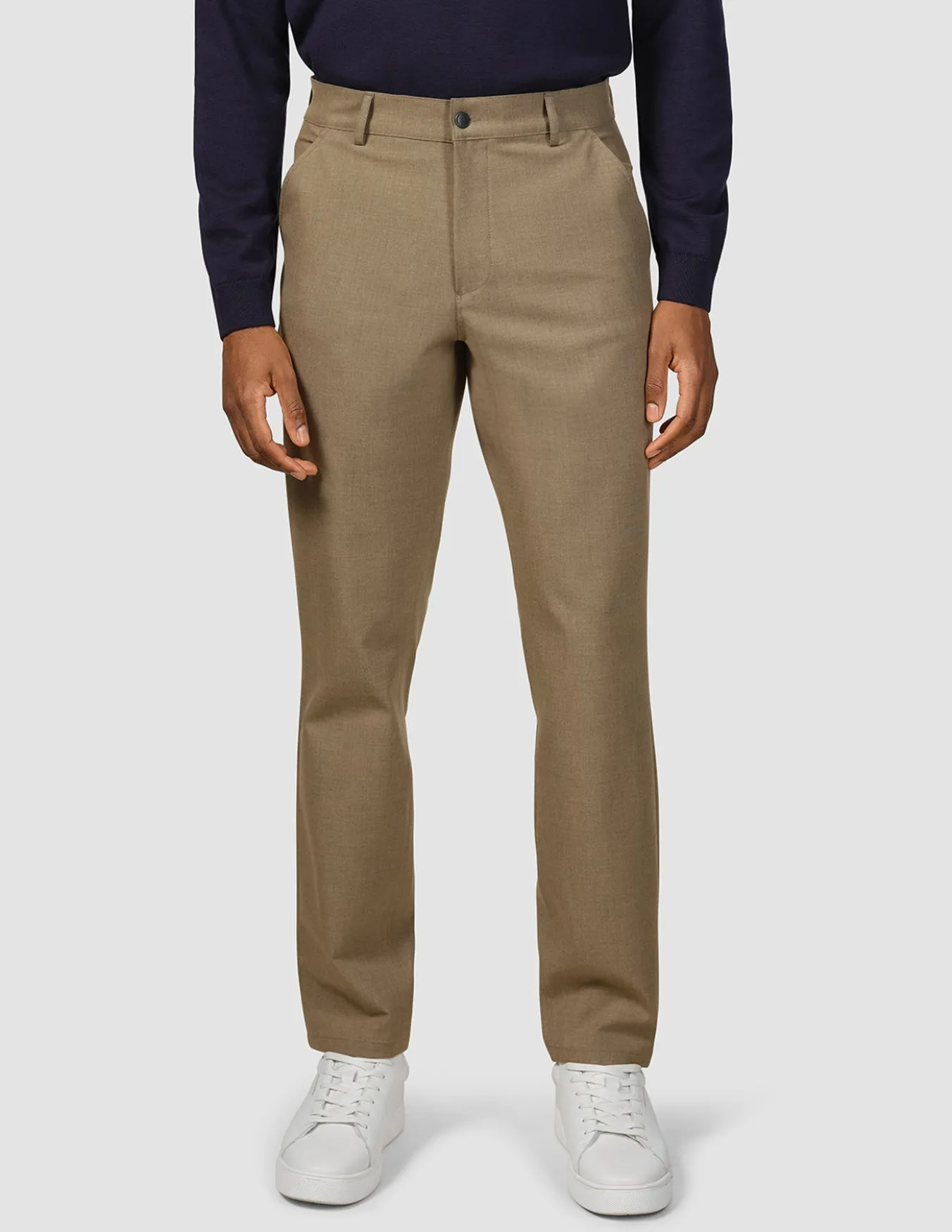 Essential Pants Regular Vintage Brown Melange