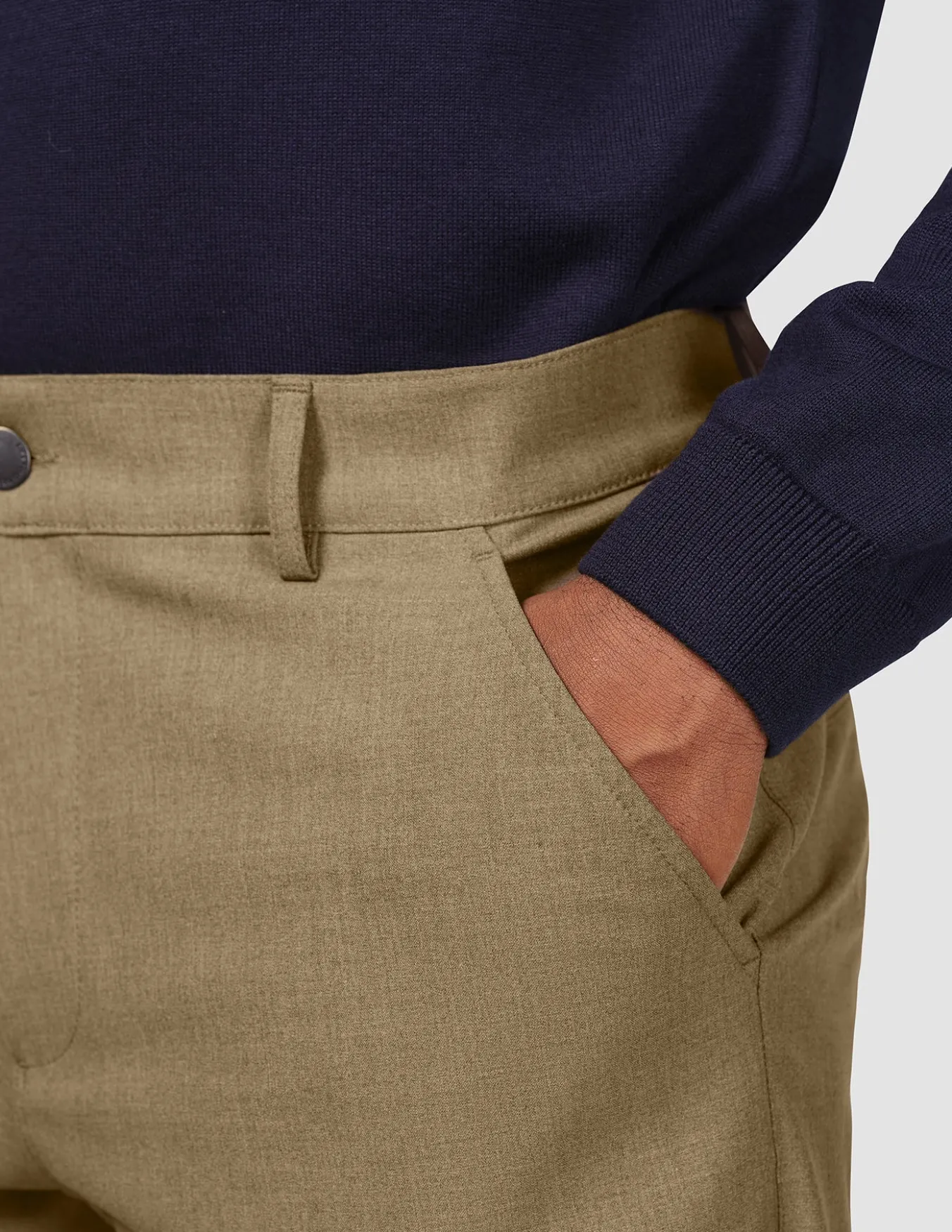 Essential Pants Regular Vintage Brown Melange