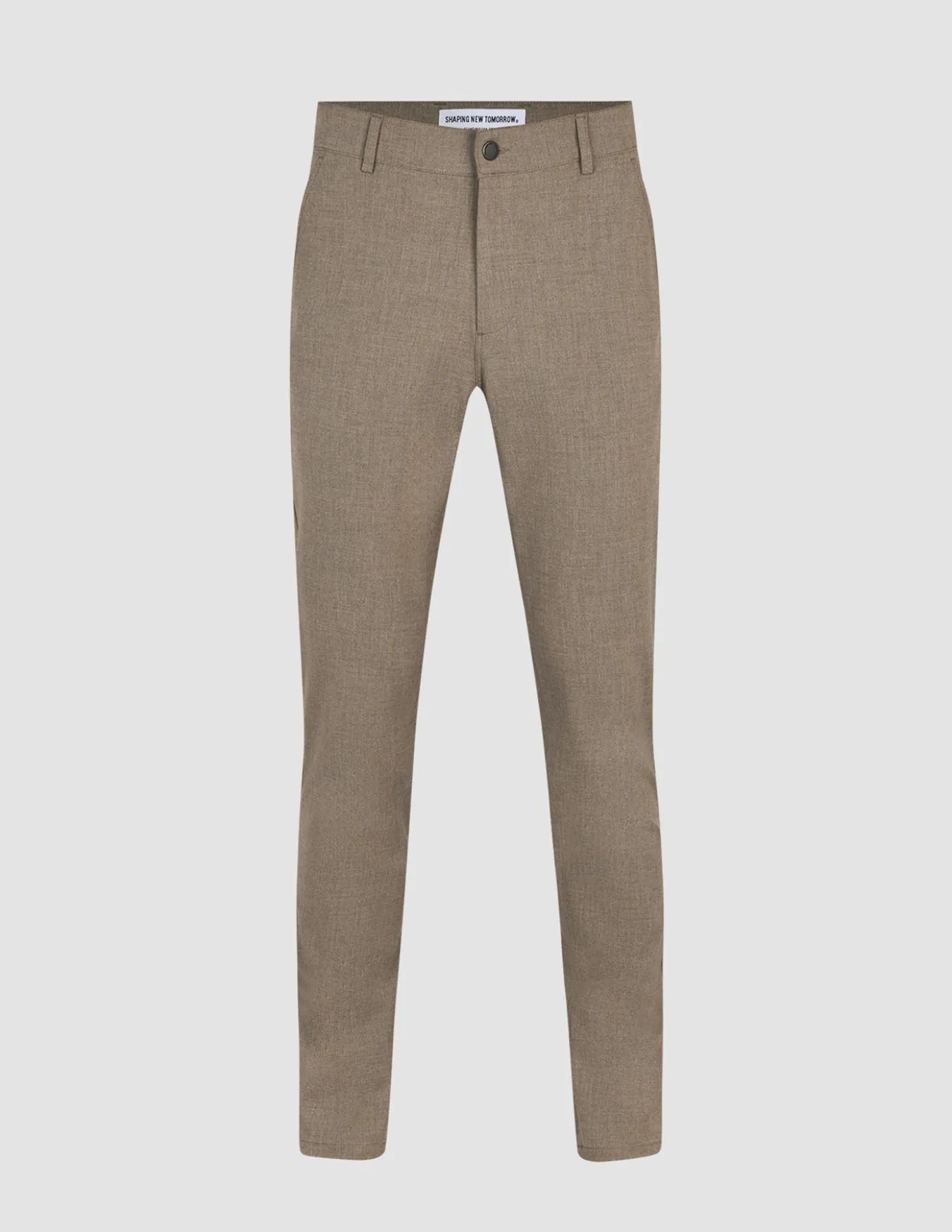 Essential Pants Slim Dark Beige Melange