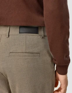 Essential Pants Slim Dark Beige Melange