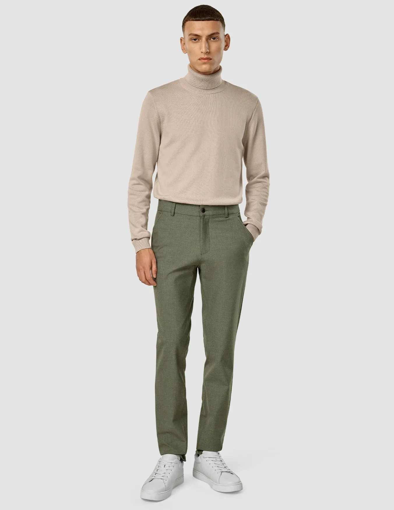 Essential Pants Slim Nightfall Green Melange