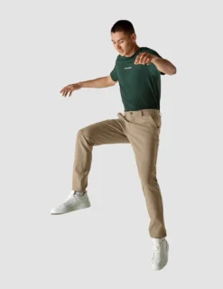 Essential Pants Slim Plaid Khaki