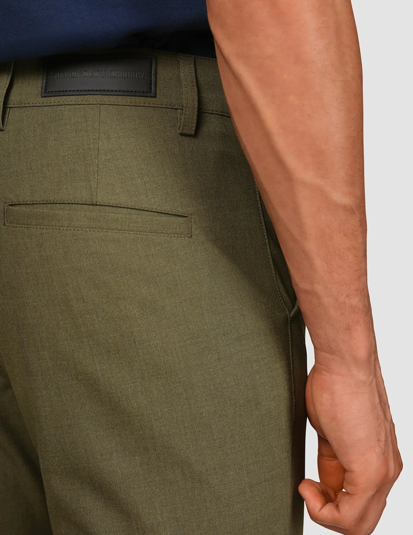 Essential Pants Slim Remote Green Melange