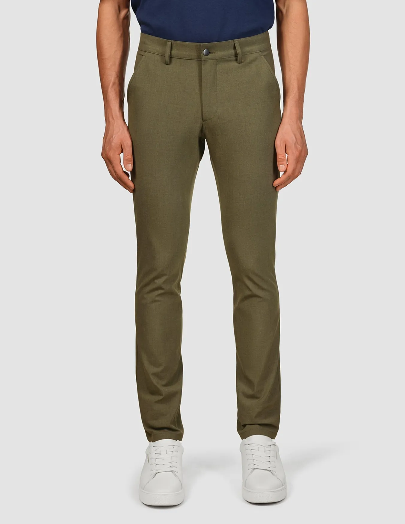 Essential Pants Slim Remote Green Melange